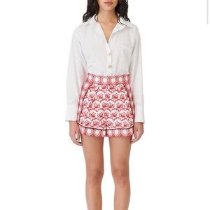 Maje Ioli Embroidered Voile Shorts